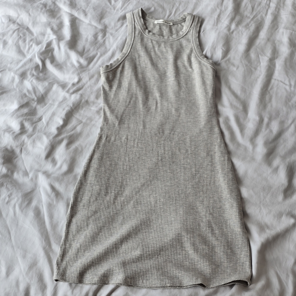 Reformation Gray Ribbed Top